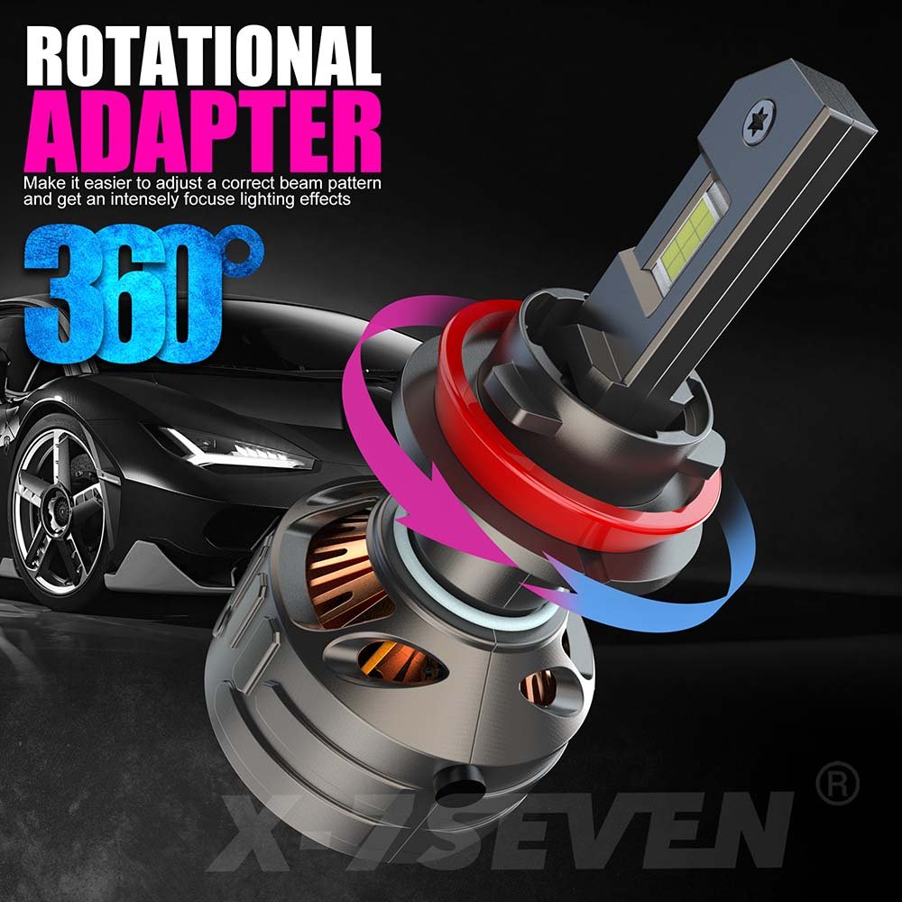 X-7SEVEN Best Selling XKRO Super High Power 160W 36000LM 6500K CSP Chip H1 H7 H8 H9 H11 9005 9006 9012 Led Headlight Bulbs