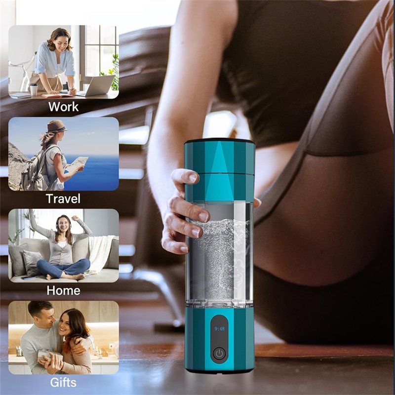 Portable Hydrogen Generator High Concentration 5000 PPB 6000 PPB Ionizer Water Make Machine Bottle Hydrogen With Inhalation