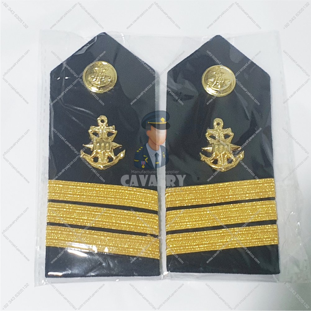 Aviation University 3-Bar Shoulder Boards | Suppliers of Naval Uniform Accessories | Naval Epaulettes