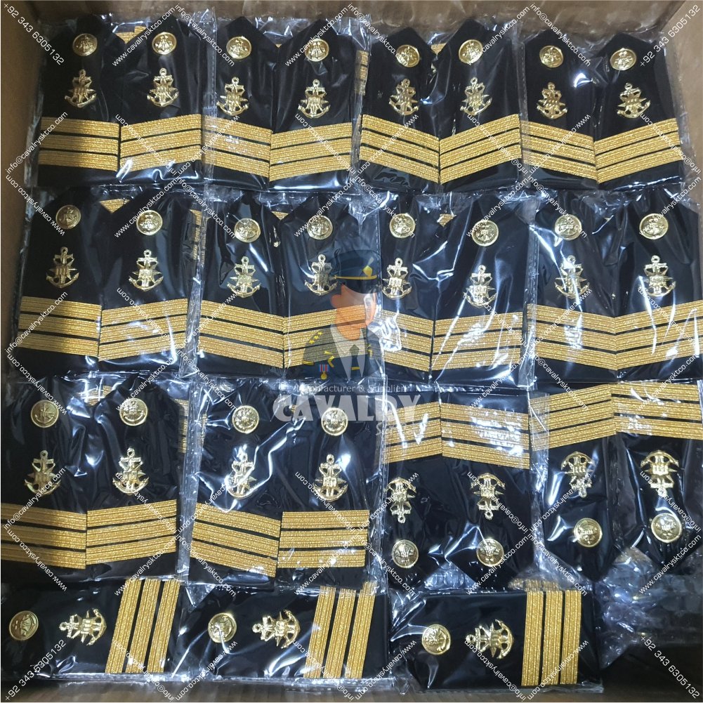 Aviation University 3-Bar Shoulder Boards | Suppliers of Naval Uniform Accessories | Naval Epaulettes