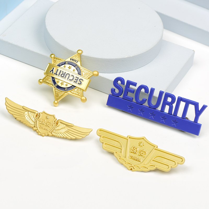 Security Badge Accessories Metal Badge Aviation Property Doorman Hotel Concierge Work Uniform Badge Accessories
