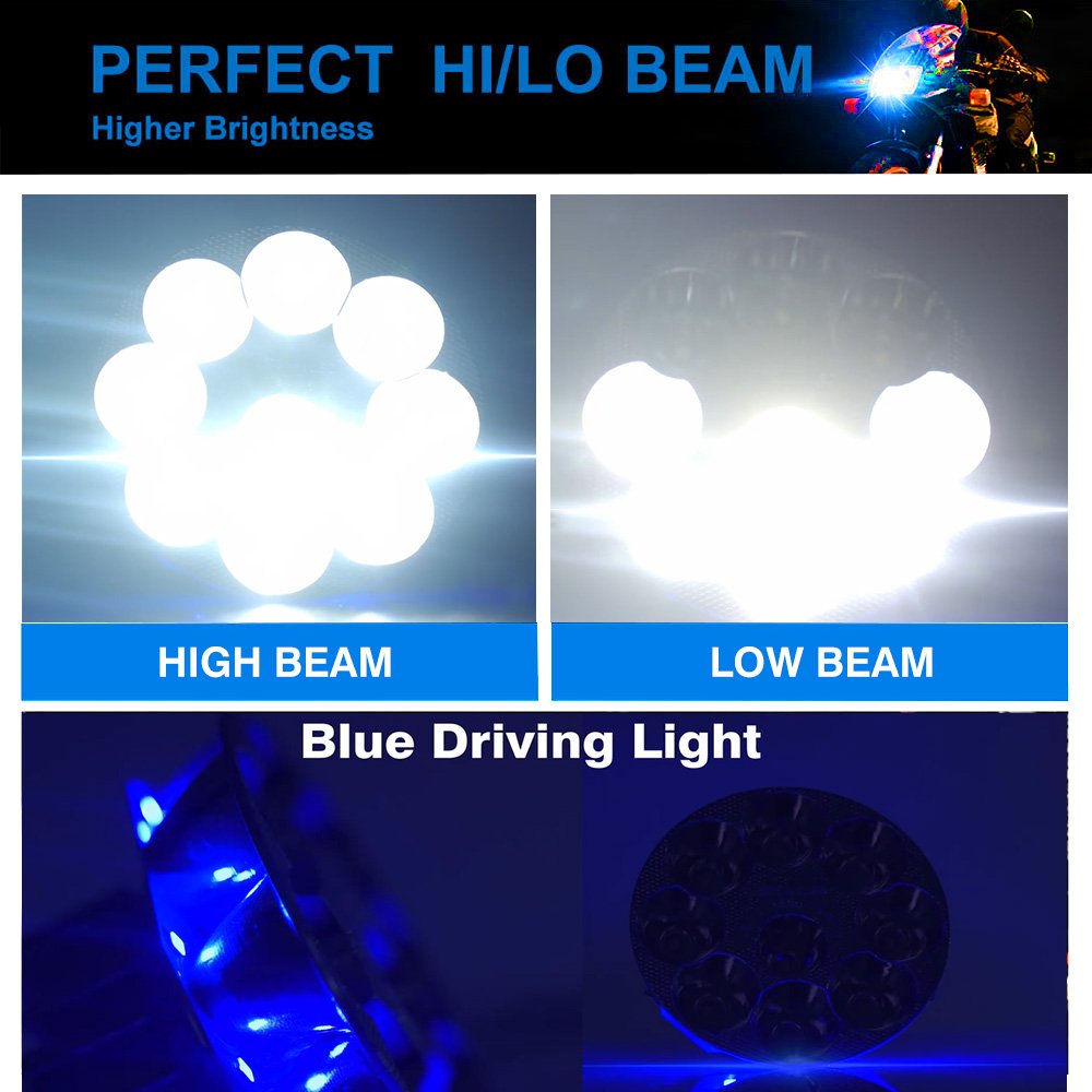 MOTOLED Cheap DC12V 27W 2700LM Universal Luces Para Moto Mini Driving Lights for Motorcycle