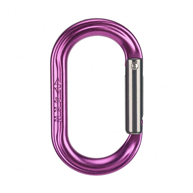 4kN Mini Oval Carabiner Aluminum Bag Buckle Promotional Key Chain Metal Spring Clip Karabiner Keychain