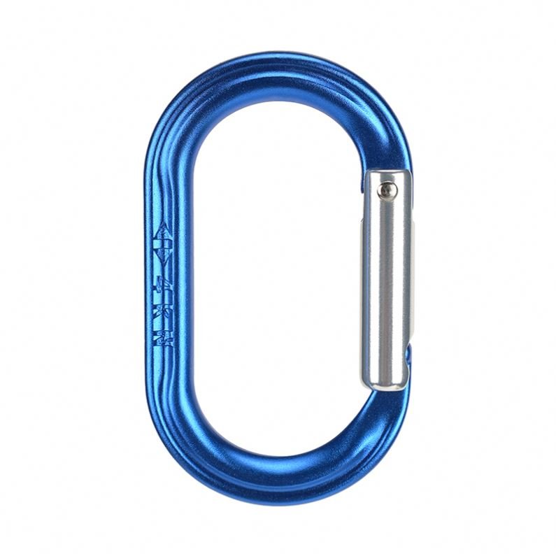 4kN Mini Oval Carabiner Aluminum Bag Buckle Promotional Key Chain Metal Spring Clip Karabiner Keychain