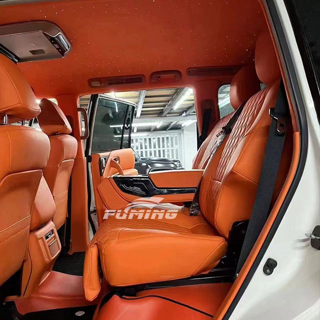 Mercedes Benz GLS Car Interior Seat Upgrade BMW X5 Modification, Kuluze Rear Aviation Seat Installation Sofa Bed