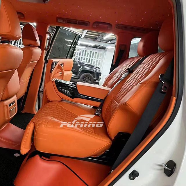 Mercedes Benz GLS Car Interior Seat Upgrade BMW X5 Modification, Kuluze Rear Aviation Seat Installation Sofa Bed