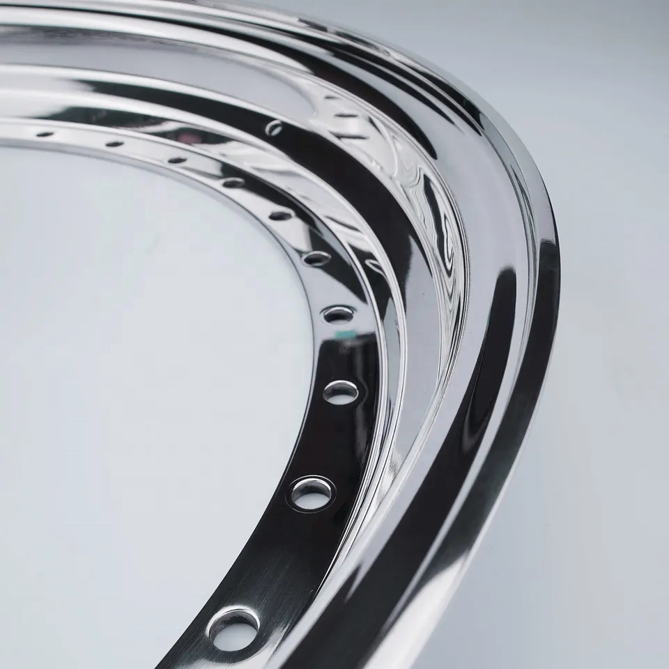 Custom T6061 Rim 14 15 16 17 18 19 Inch 3.5J 12J Step Lip 3 Piece Forged Wheel Outer Lips for Luxury Car