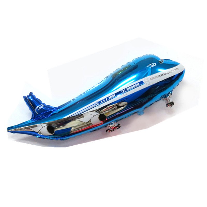 Aircraft Helicopter Accessories Advertising Decoration Flying Plane Helium Mylar Foil Red Blue White Airplane Shape Balloon