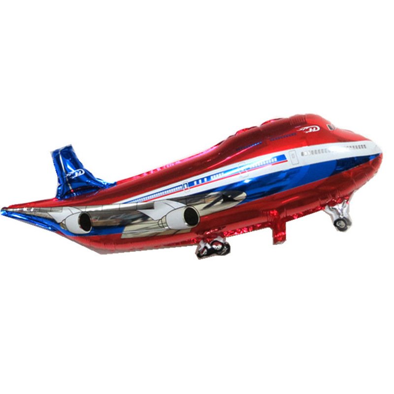 Aircraft Helicopter Accessories Advertising Decoration Flying Plane Helium Mylar Foil Red Blue White Airplane Shape Balloon
