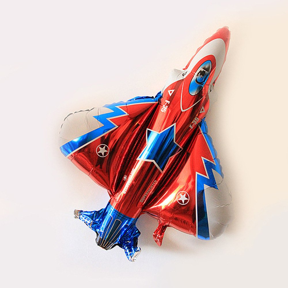 Aircraft Helicopter Accessories Advertising Decoration Flying Plane Helium Mylar Foil Red Blue White Airplane Shape Balloon