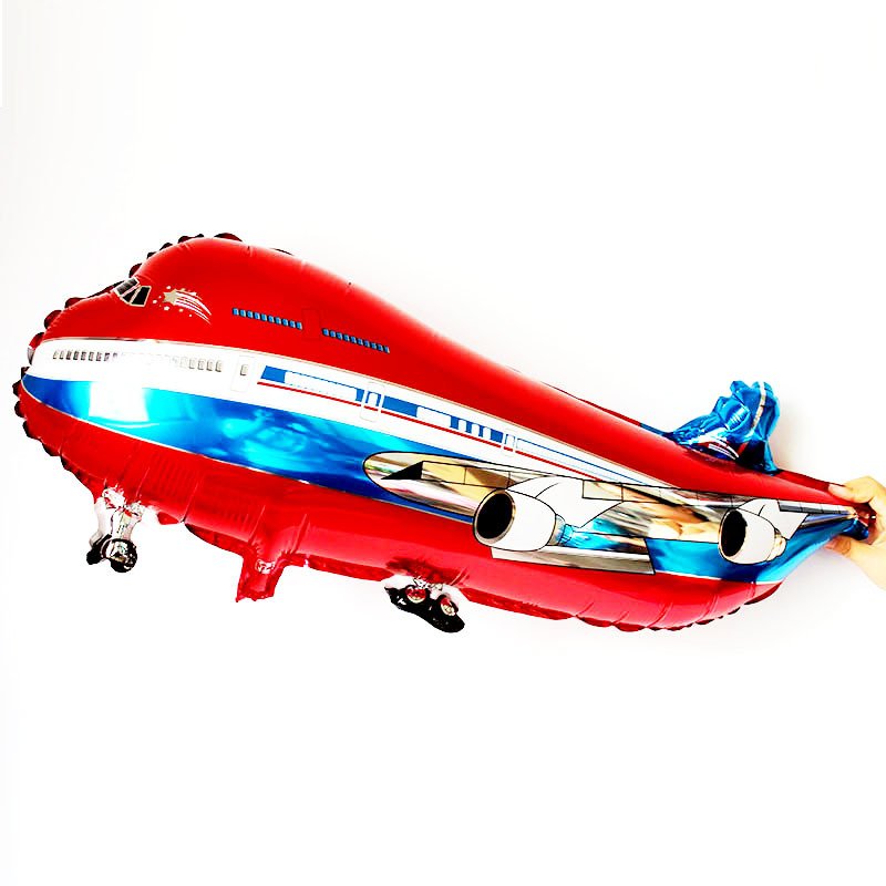 Aircraft Helicopter Accessories Advertising Decoration Flying Plane Helium Mylar Foil Red Blue White Airplane Shape Balloon