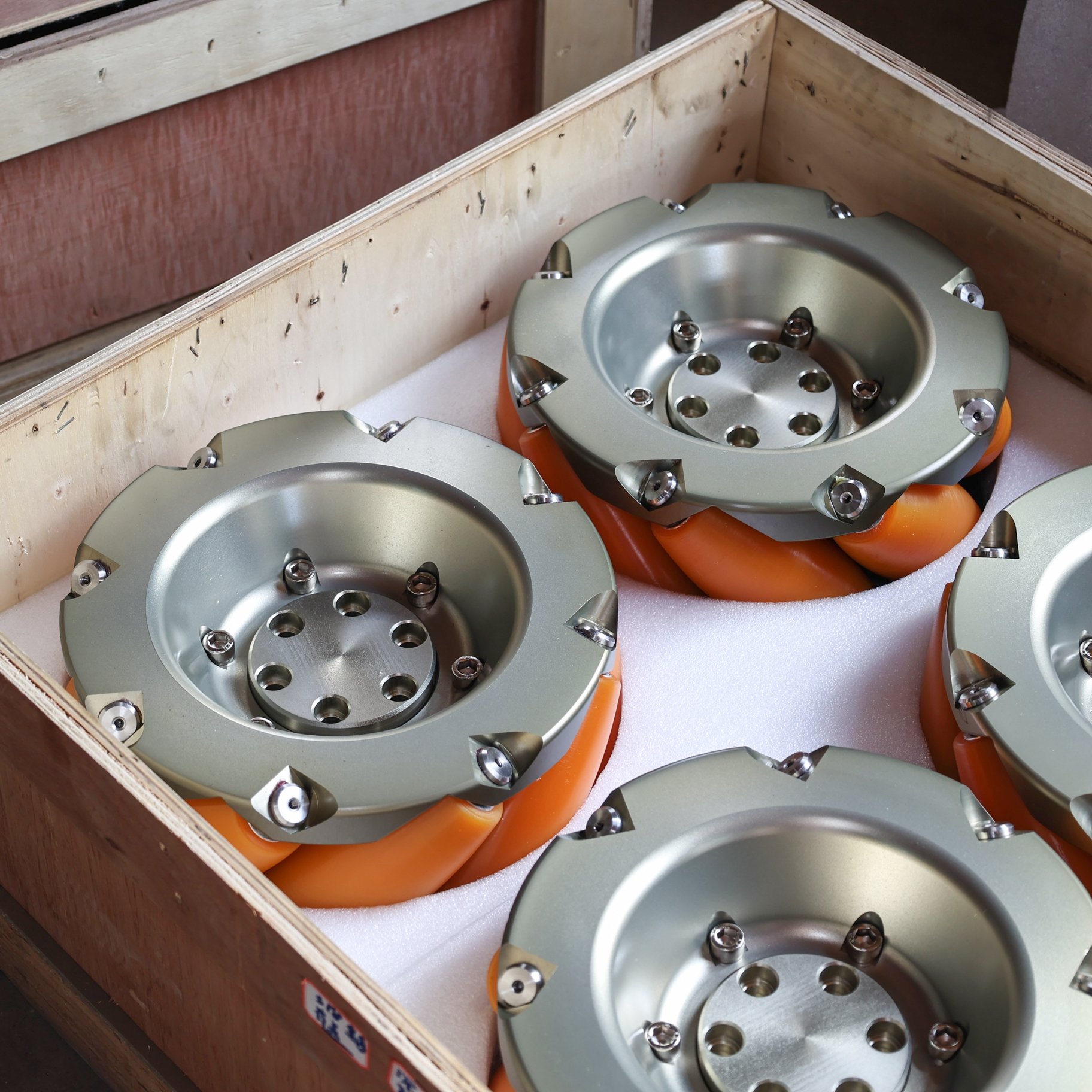 Custom Heavy-Duty 50 Inch Industrial Mecanum Wheel High Quality Aluminum Alloy for Large-Scale Material Handling Equipment Parts