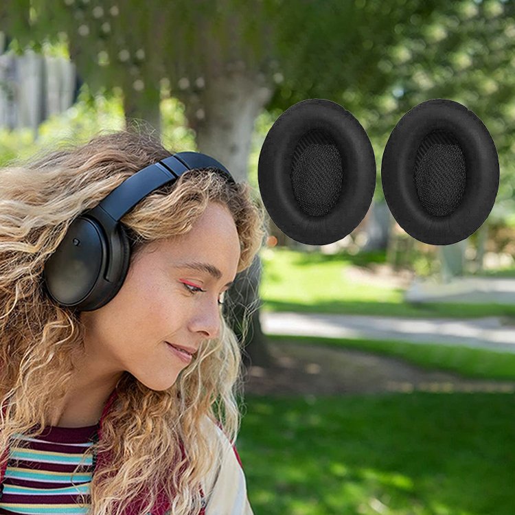 Suitable for Dr. BOSE QC35 Generation Second Earpad Headphone Clothes Qc25 Qc15 Qc35 Qc45 AE2 Ear Cover Noise Reduce Ear Pads