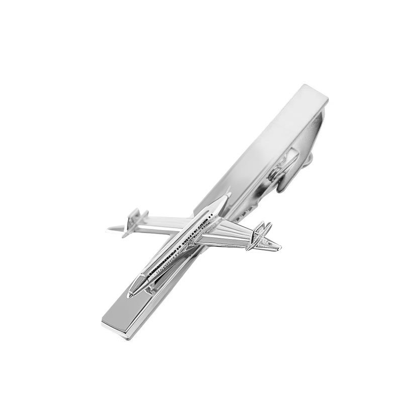 Suit Accessories Airport Aircraft Souvenir Captain Custom Metal Airplane Tie Clip