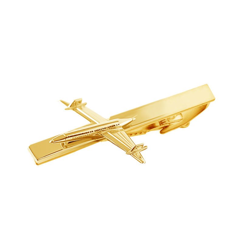 Suit Accessories Airport Aircraft Souvenir Captain Custom Metal Airplane Tie Clip