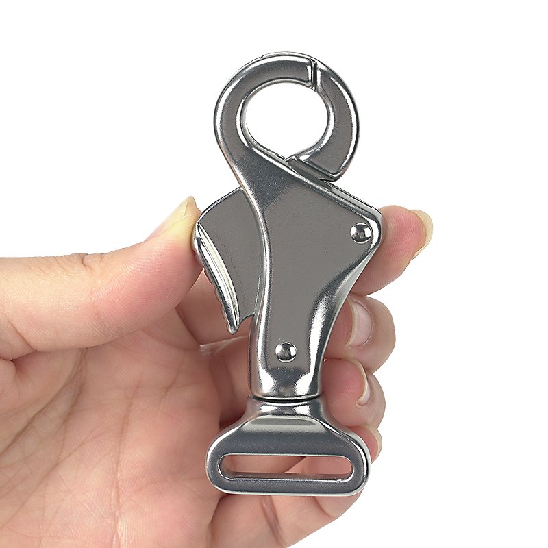 Swivel Dog Leash Titanium Anodized Hook Quick Release 4KN Rotating Frog Carabiner