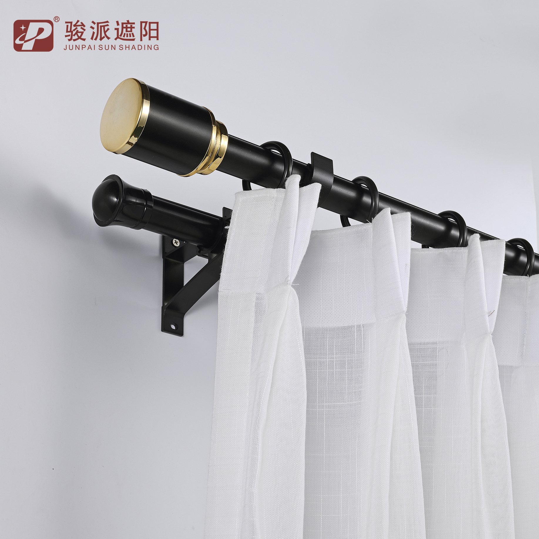 Factory Contemporary Double Curtain Rod 6m Aluminum Alloy Window Pole Wedding Accessories Customizable Contemporary Window
