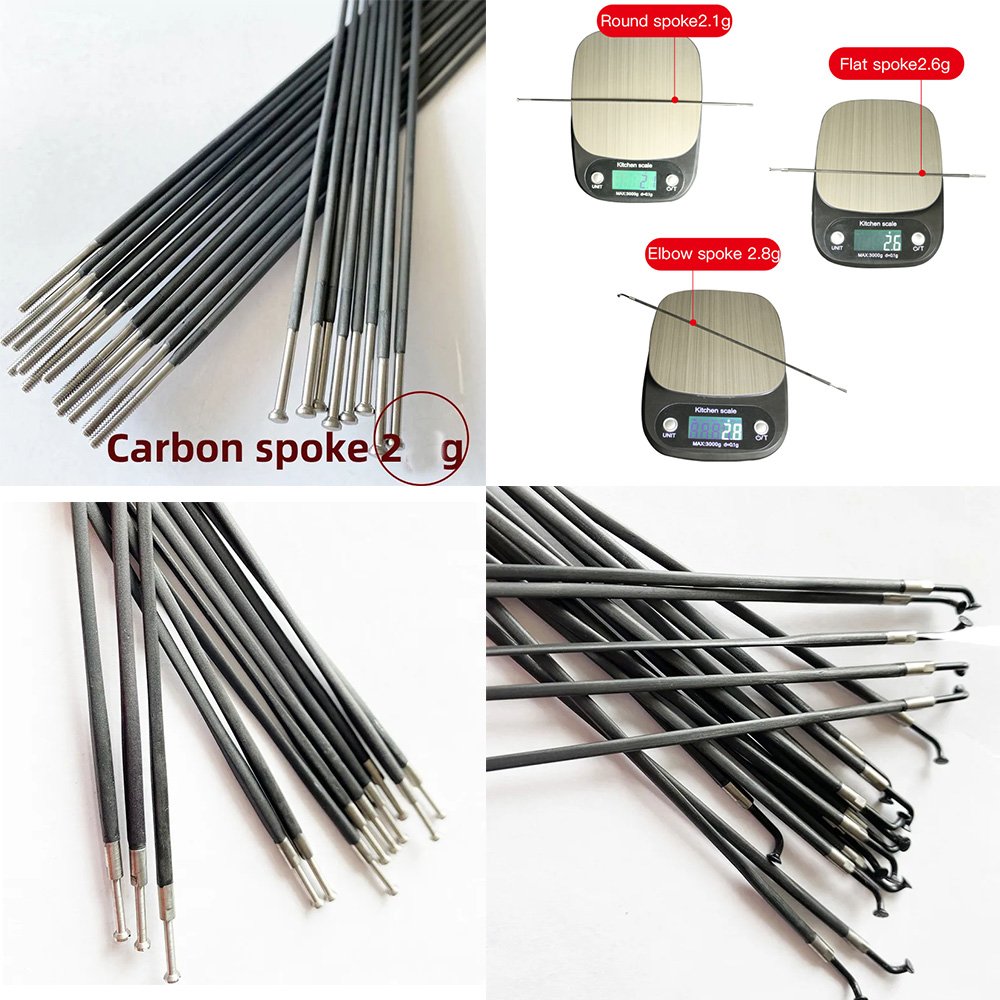 1.8g Carbon Spokes Bicycle Parts Titanium Alloy Spoke Road Bicycle Black Aviation Wind Breaking Spoke for XC MTB Bike Wheels