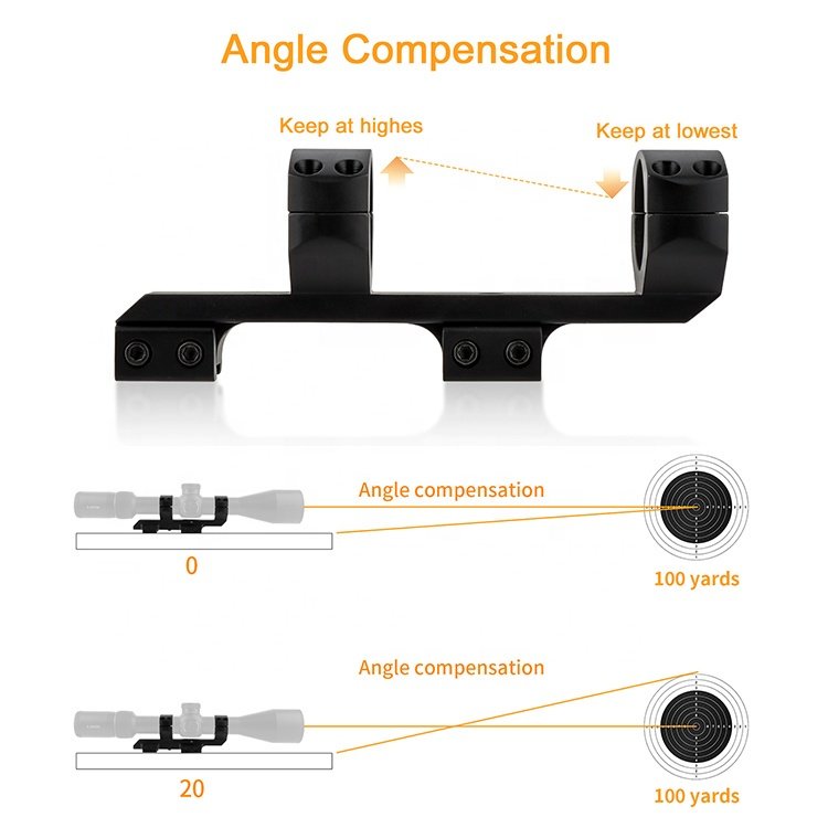 FOCUHUNTER New Arrival 30mm Ring Diameter Angle Adjustable 20M-A Scope Mount Cantiliver Rings Mount Hunting Accessory 11mm Base