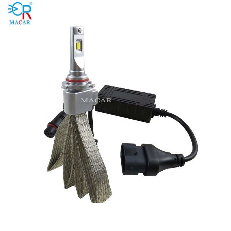 MACAR Led Light High Lumens CSP 3570 8000LM 80W Led Auto Headlight Led H11 Tri Color 9005 9006 H11 3 Color Headlight Led