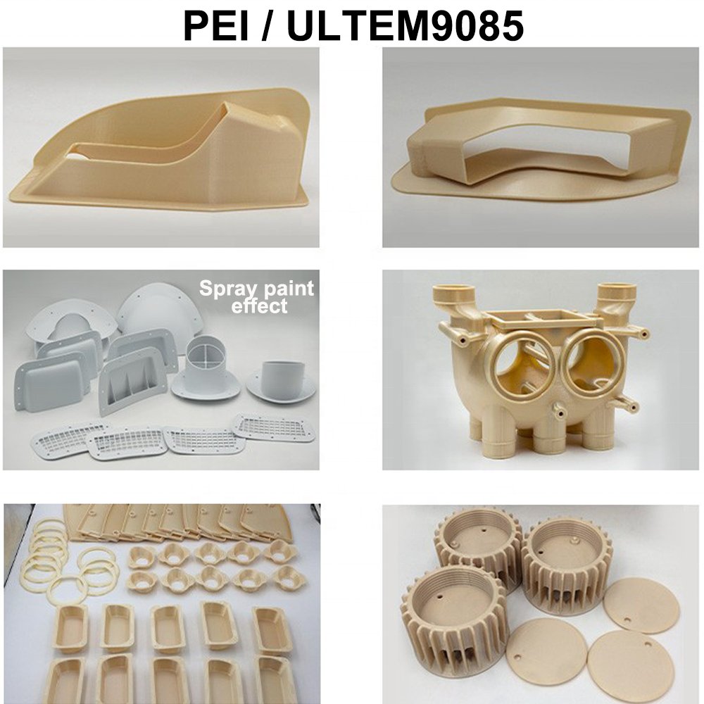 Factory Custom FST Certified V0 Flame Retardant ULTEM PEEK PEKK PEI Parts 3d Printing Services with Anti-corrosion