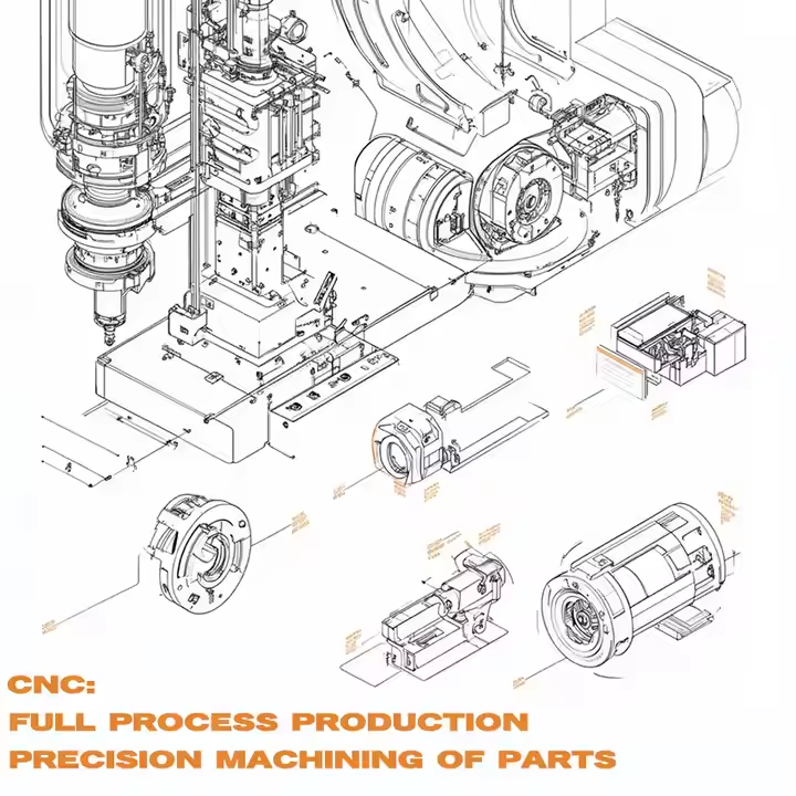 High Quality Cnc Machining Custom Low Volume Cnc Machining Metal Cnc Machining Services For Aerospace Drone Medical Precision