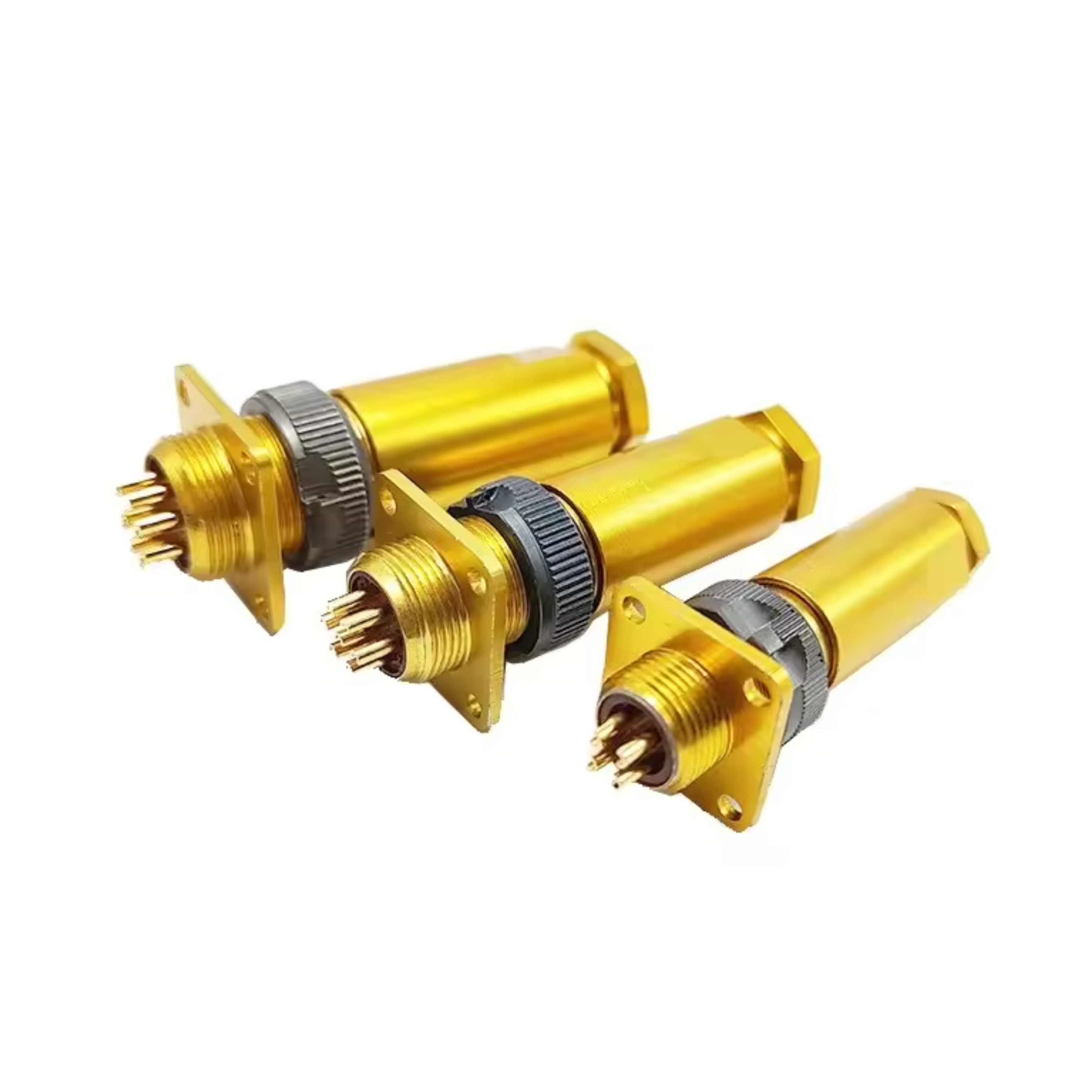 Py04/PC/RS 4/7/10/19 Pin Aviation Plug Socket CNC Machined Aluminum Brass Copper Circular Electrical Connector Drilling Type