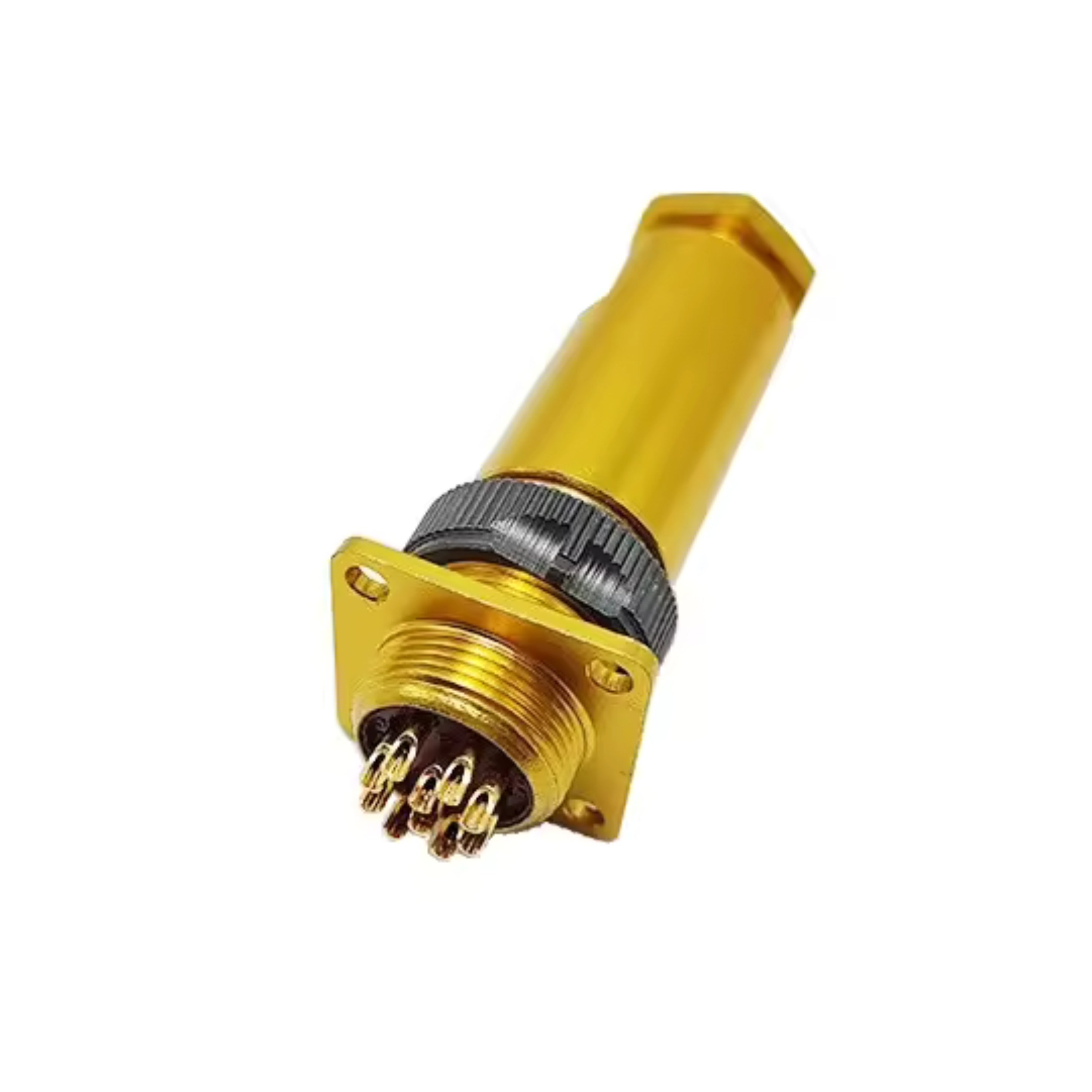 Py04/PC/RS 4/7/10/19 Pin Aviation Plug Socket CNC Machined Aluminum Brass Copper Circular Electrical Connector Drilling Type