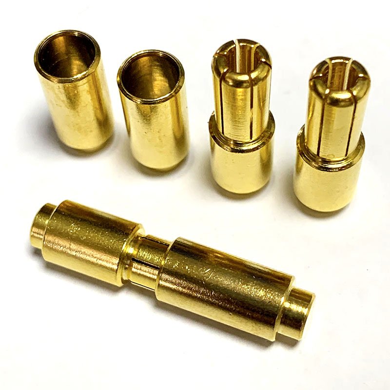 Manufacturing Mini Cnc High Quality Brass Gold Plated 6mm Banana Bullet Connector Electrical LED Light Plug