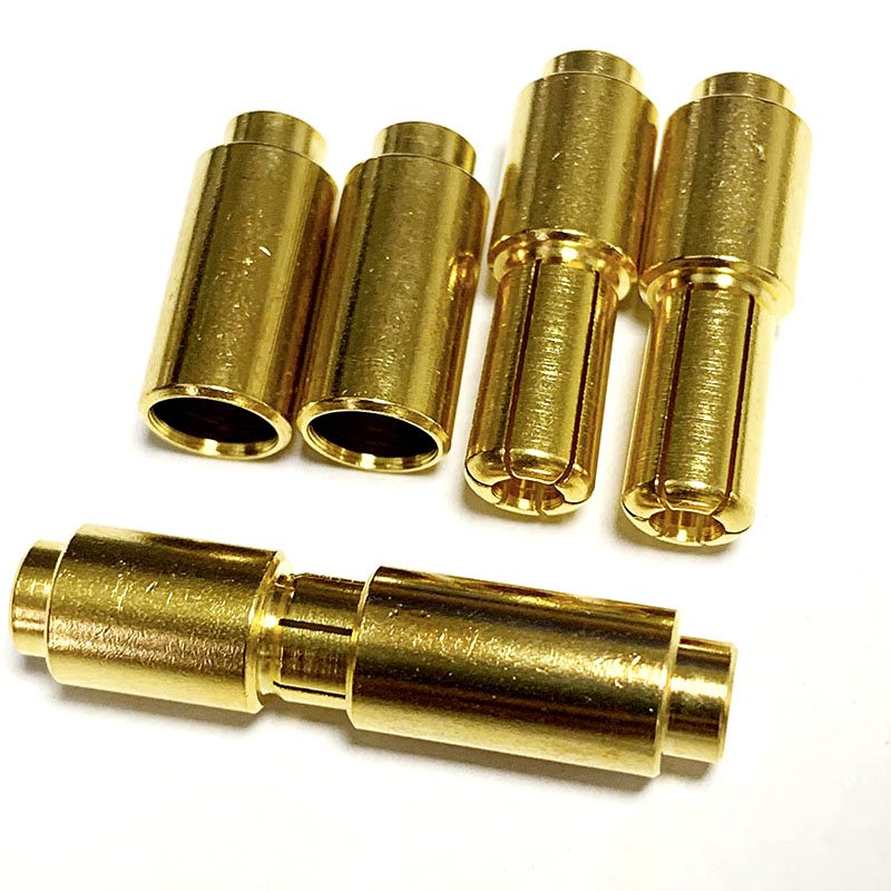Manufacturing Mini Cnc High Quality Brass Gold Plated 6mm Banana Bullet Connector Electrical LED Light Plug