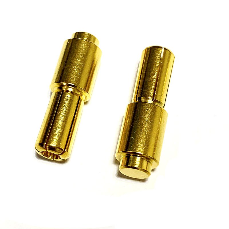 Manufacturing Mini Cnc High Quality Brass Gold Plated 6mm Banana Bullet Connector Electrical LED Light Plug