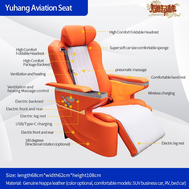 MPV Benz V250 Factory Price Luxury Car Seats Customized Fashionable Color Matching Aviation Seats Automobile Modification