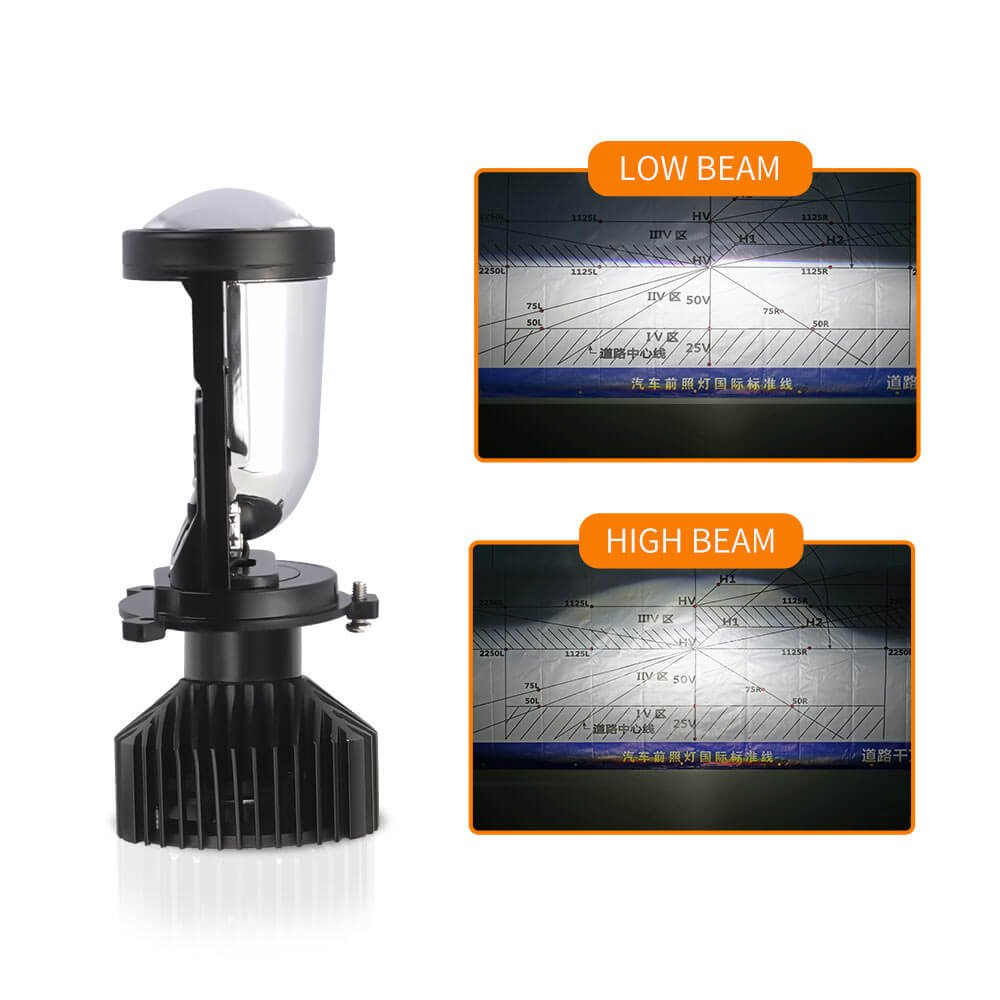 Bi LED T9/Y6 Double Beam LED Lights Car H4 Mini Motorcycle Accessories Two Mini Projector Lens Headlight