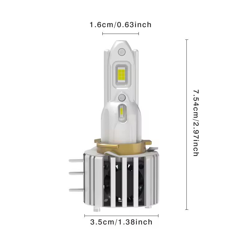 MACAR H15 LED Bulb Canbus CSP Car Headlight High Beam DRL for VW Audi BMW Turbo Fan H15 Led Bulbs
