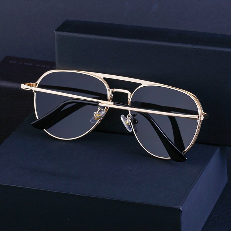 Partagas Fashion Fancy Designer Custom Logo Aviation Double Bridge Double Beam UV400 Shades Sun Glasses Sunglasses for Women Men