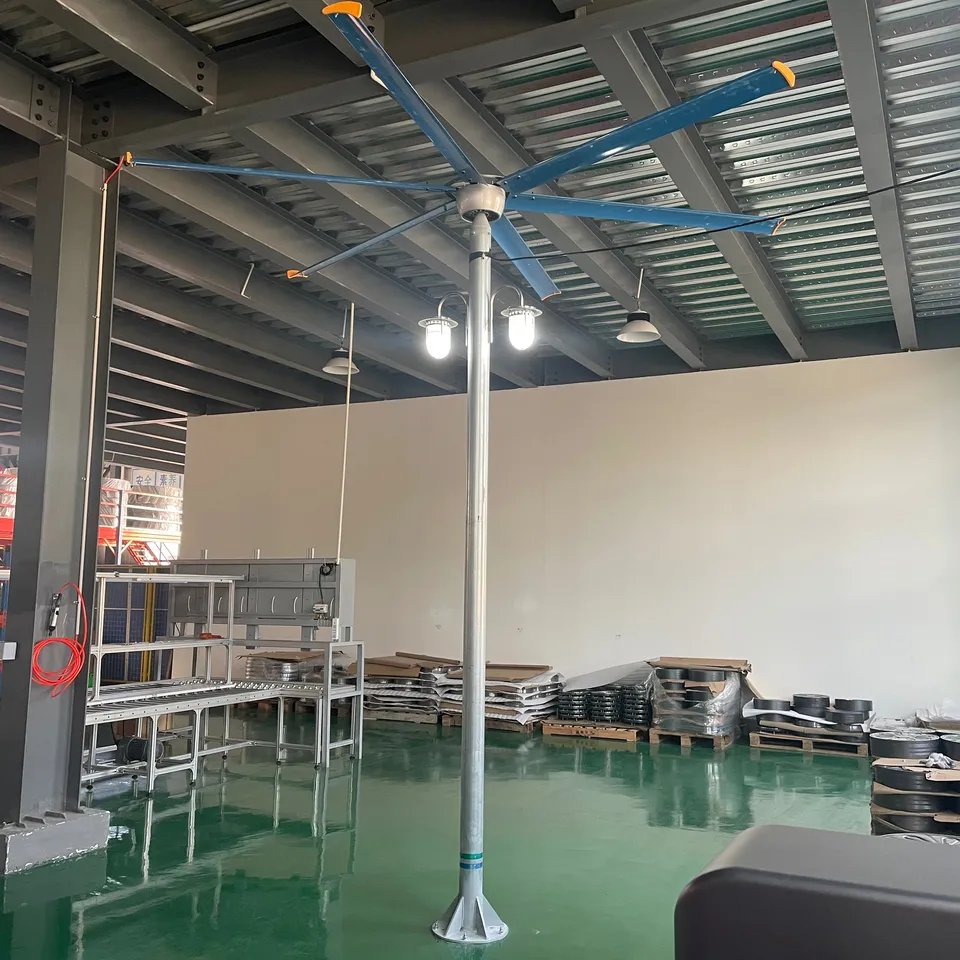 14ft 4.2m Hot Selling Aluminum Blades Electric Hvls Industrial Floor Stand Cooling Fan