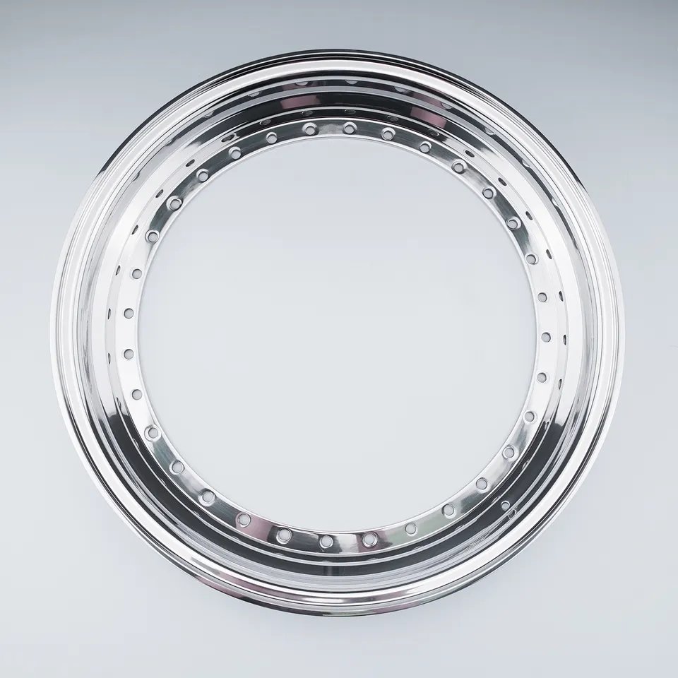 Custom T6061 Rim 14 15 16 17 18 19 Inch 3.5J 12J 3 Piece Forged Wheel Outer Lips