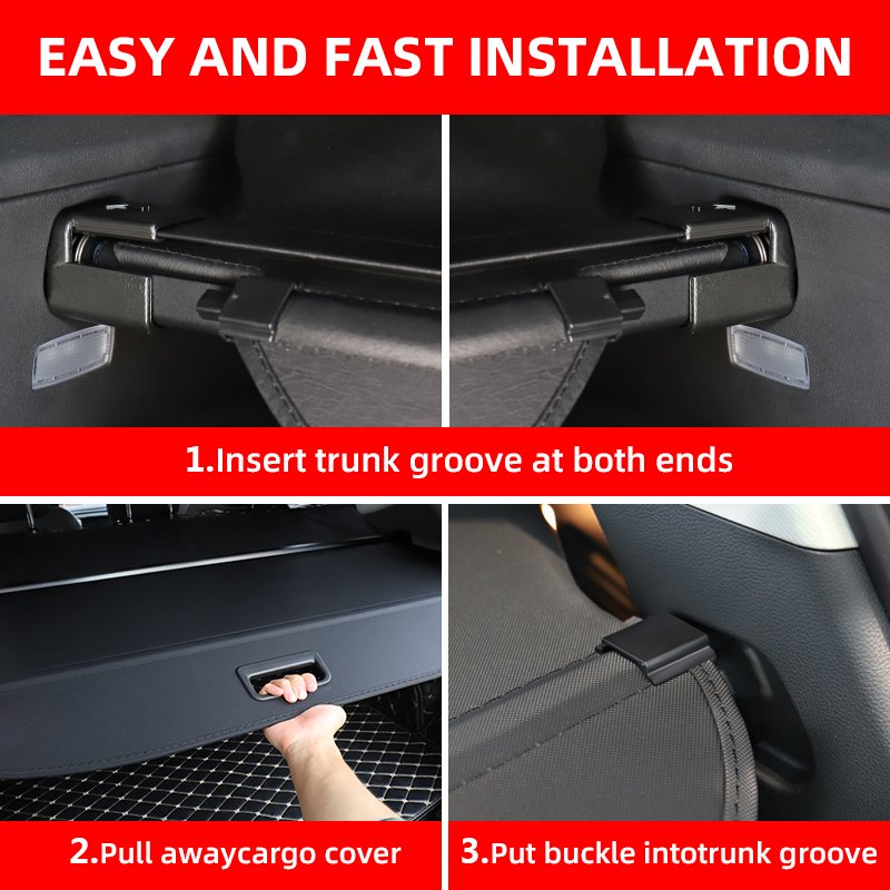 Retractable Trunk Cargo Cover for Lincoln Aviator 2018-2024 Portable Useful Car Interior Accessories