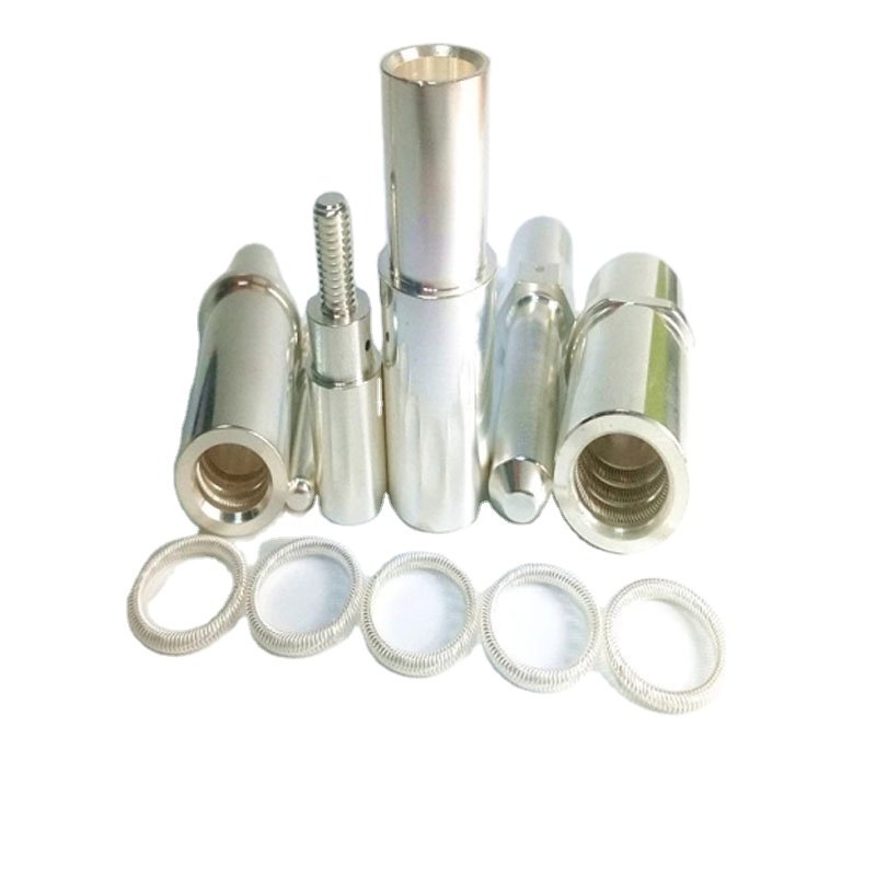 High current connector Red copper gold plated copper column 120A male and female spring pin High voltage power plug terminal