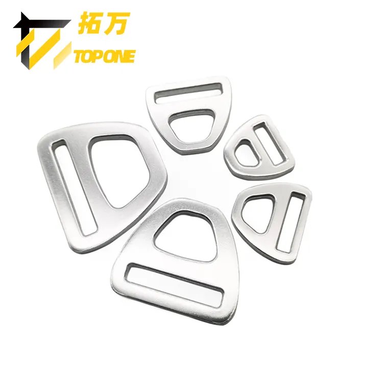 Super Light Weight Aluminum Buckle Belts Accessories Black Triangle Backpack Strap Buckle