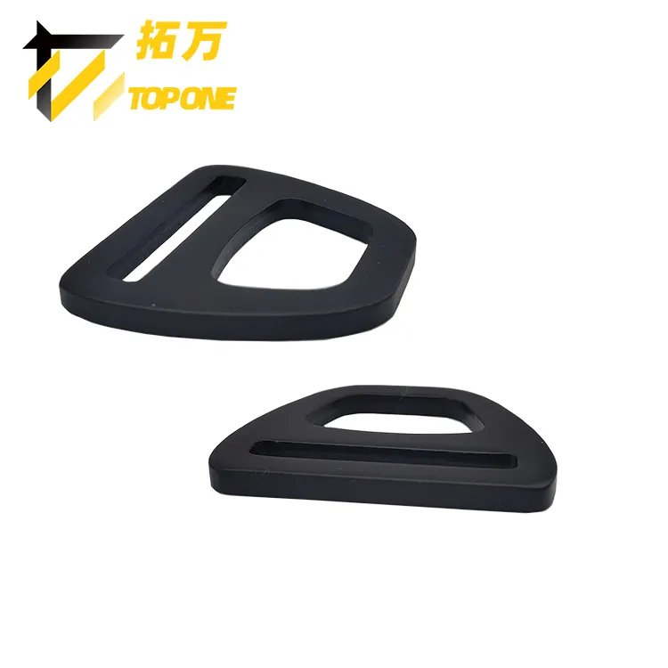 Super Light Weight Aluminum Buckle Belts Accessories Black Triangle Backpack Strap Buckle