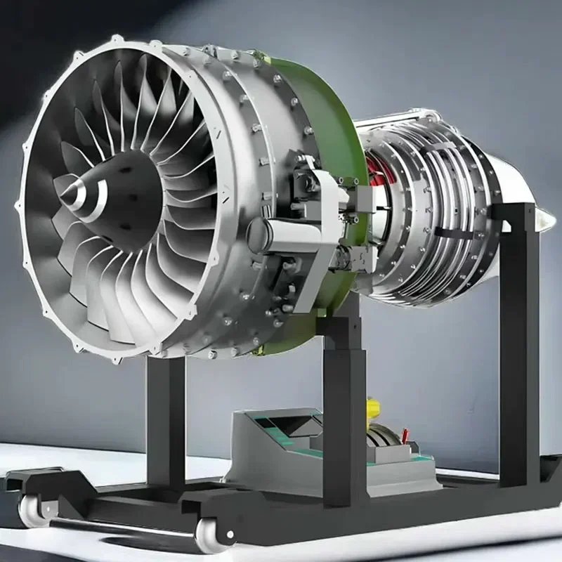 1/10 Metal Jet Turbine Engine Assembly Model Toy Gift 1000+ Parts Twin Shaft Turbofan DIY Kit DM119