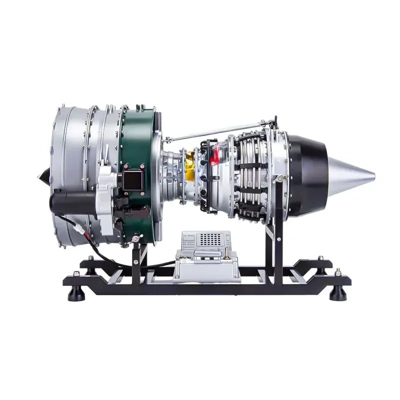 1/10 Metal Jet Turbine Engine Assembly Model Toy Gift 1000+ Parts Twin Shaft Turbofan DIY Kit DM119