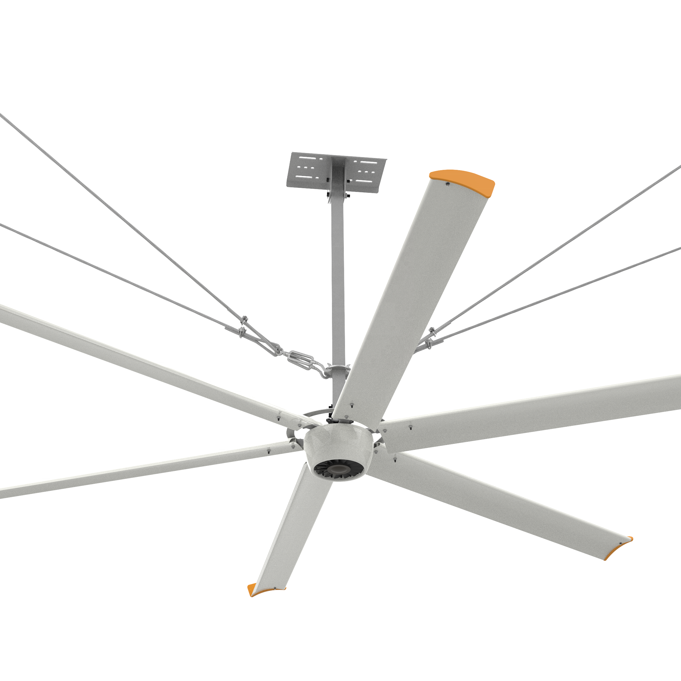 8FT Industrial HVLS Fan Large Blades BLDC Ceiling Fan Motor for Industrial Factory Warehouse
