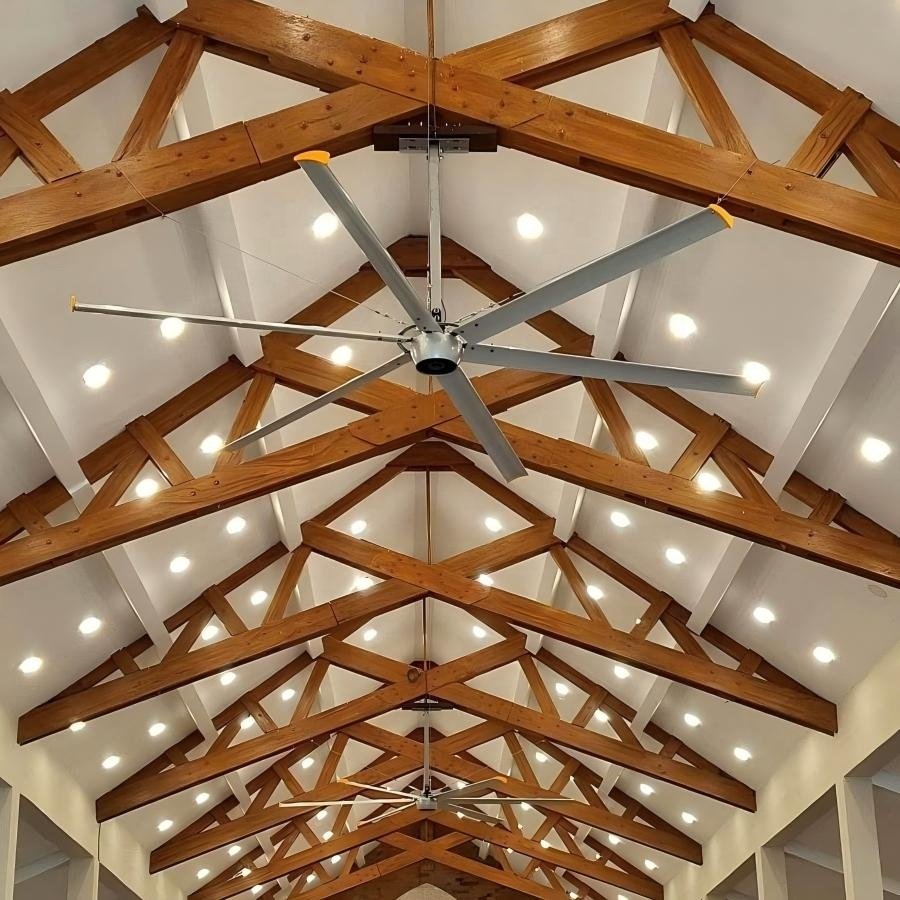 8FT Industrial HVLS Fan Large Blades BLDC Ceiling Fan Motor for Industrial Factory Warehouse