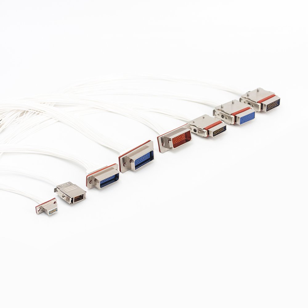 MIL-DTL-83513 Micro-D J30J J36A Series J14B J14G J14A J14B J14C J14F Aviation Rectangular Connector With Customized Cable