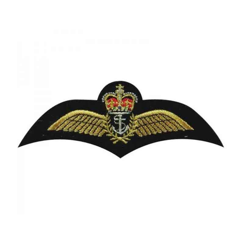 Premium Quality Bullion Crest Wing Patch OEM Aviation Pilot Captain Rank Bullion Chest Badge Emblem Crest Custom Pilot Wings