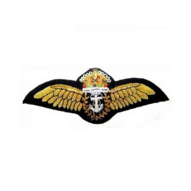 Premium Quality Bullion Crest Wing Patch OEM Aviation Pilot Captain Rank Bullion Chest Badge Emblem Crest Custom Pilot Wings