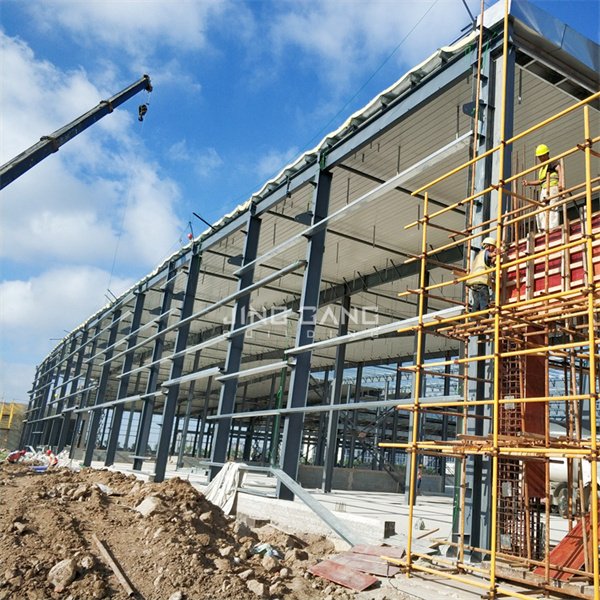 Insulated Prefab Building For Private Airplane Hangars / Aircraft Welding Steel Structure Kit