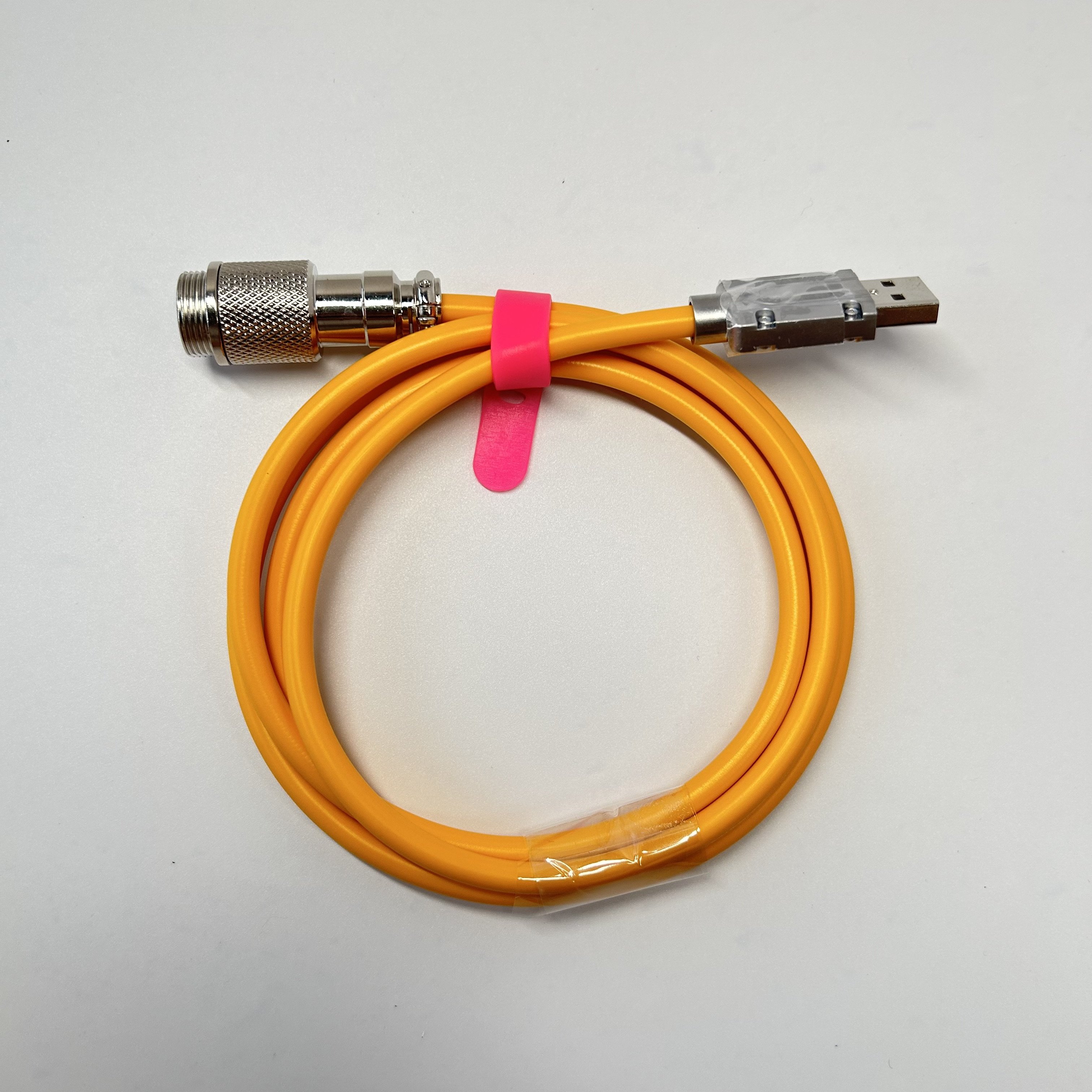BSUN Durable Custom Customize Yellow Type c Spring Spiral Usb Cable Mechanical Keyboard Coiled Cable Keyboard